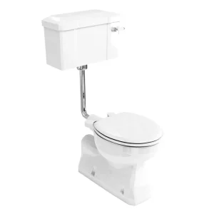 Burlington Concealed S Trap Bottom Outlet Low Level WC with 440mm Ceramic Lever Cistern