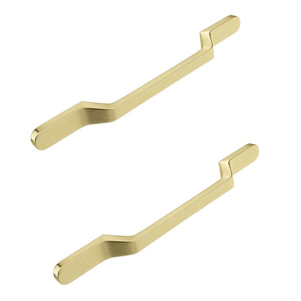 Trafalgar Wall Hung Vanity   Matt Grey   500mm 2 Drawer with Brushed Brass Handles - Image 3
