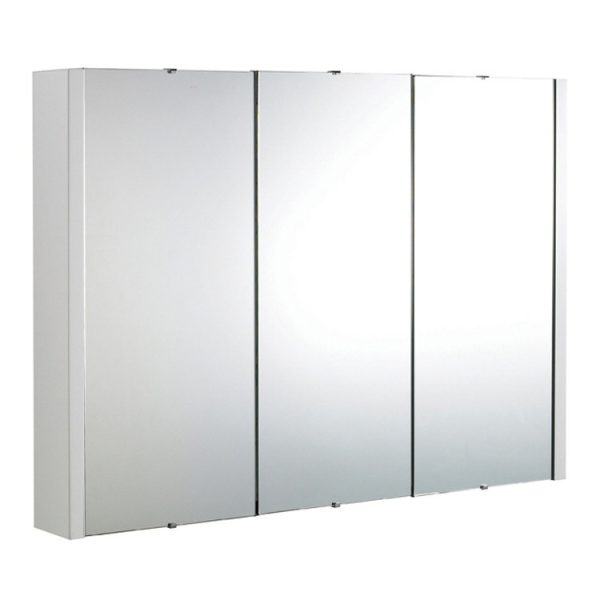 Nuie Minimalist 3 Door Bathroom Mirror Cabinet (Width 900mm)