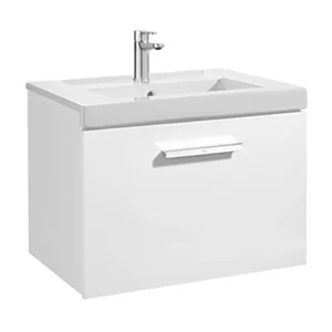 Roca Prisma 600m Single Drawer Wall Hung Vanity Unit   Gloss White