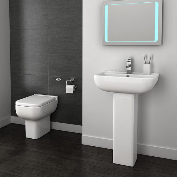 Pro 600 Modern Back To Wall Rimless Toilet + Soft Close Seat - Image 2