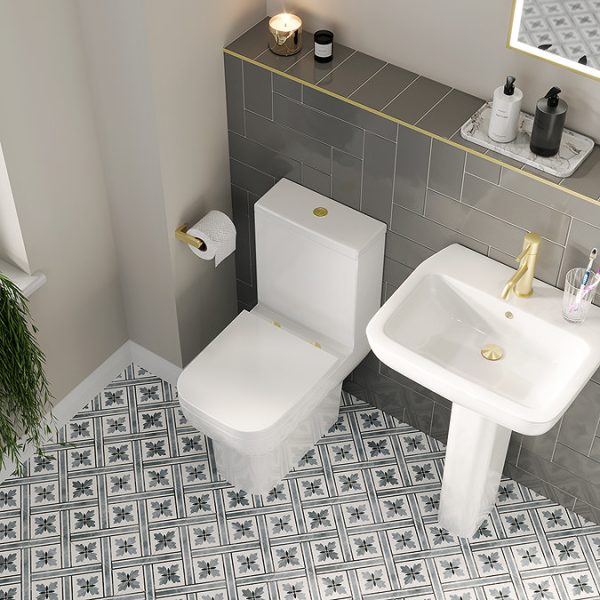 Potenza Short Projection Rimless Toilet with Soft Close Seat - Image 2