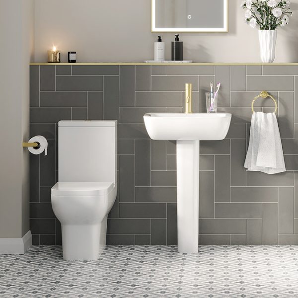 Potenza Short Projection Rimless Toilet with Soft Close Seat - Image 6