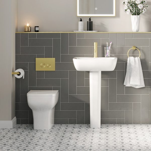 Potenza Back to Wall Rimless Toilet Pan with Soft Close Seat - Image 2