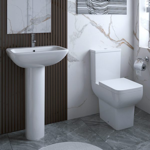 Potenza Short Projection Rimless Toilet with Soft Close Seat - Image 3