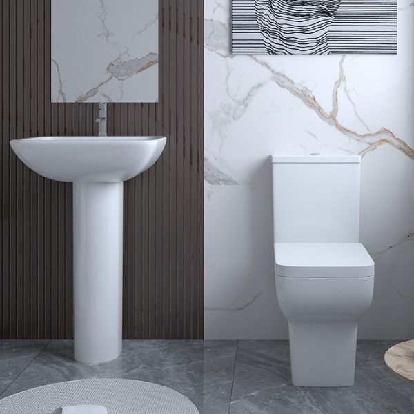 Potenza Short Projection Rimless Toilet with Soft Close Seat - Image 4