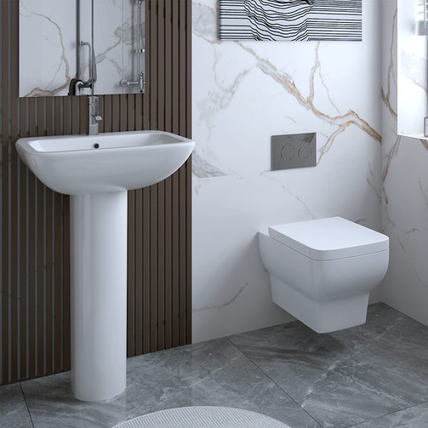 Potenza Wall Hung Rimless Pan with Soft Close Seat - Image 4