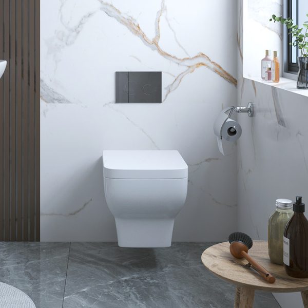 Potenza Wall Hung Rimless Pan with Soft Close Seat - Image 5