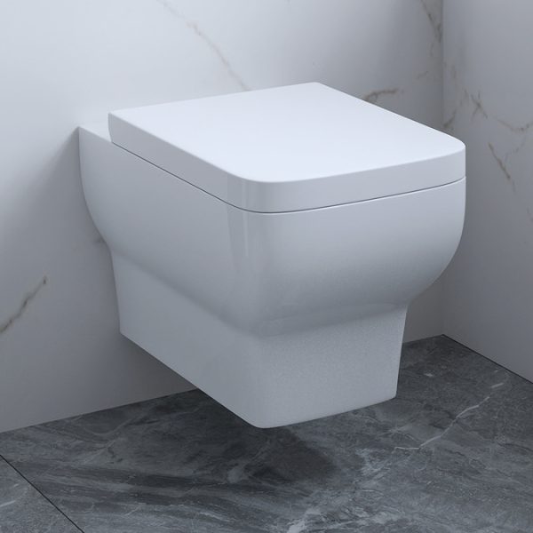 Potenza Wall Hung Rimless Pan with Soft Close Seat - Image 6