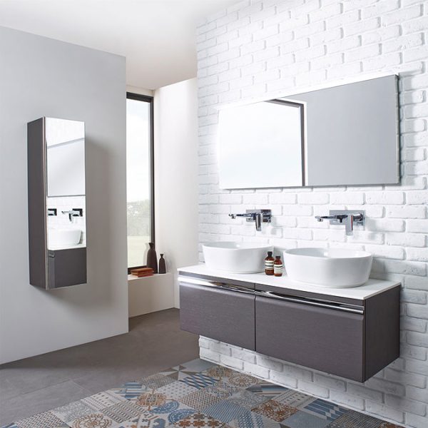 Roper Rhodes Pursuit Wall Hung Countertop Vanity Unit   Gloss White   1200mm Solid Worktop - Image 2