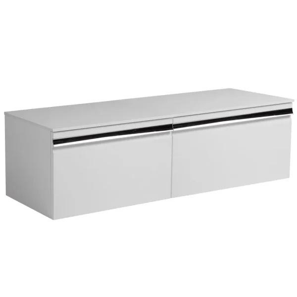 Roper Rhodes Pursuit Wall Hung Countertop Vanity Unit   Gloss White   1200mm Solid Worktop