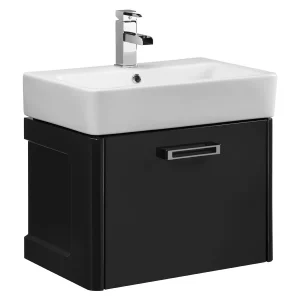 Tavistock Q60 575mm Wall Mounted Unit & Basin   Graphite