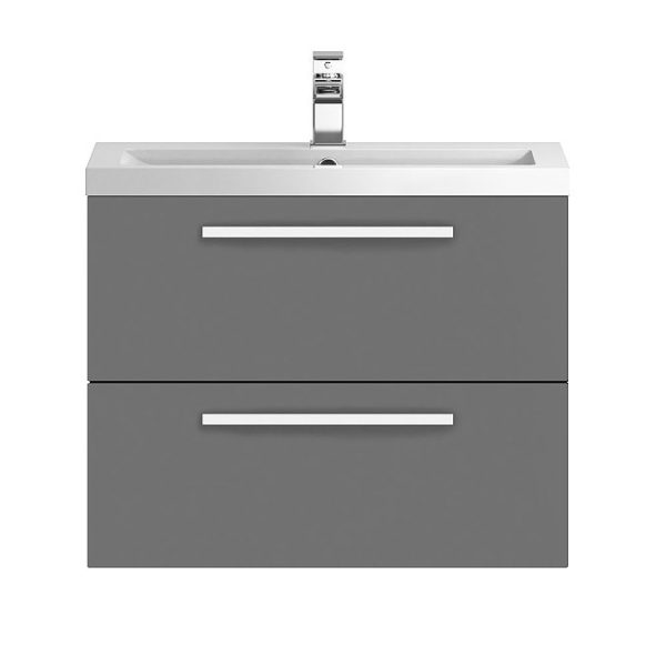 Hudson Reed 720mm Gloss Grey Modular Basin Vanity Unit - Image 2