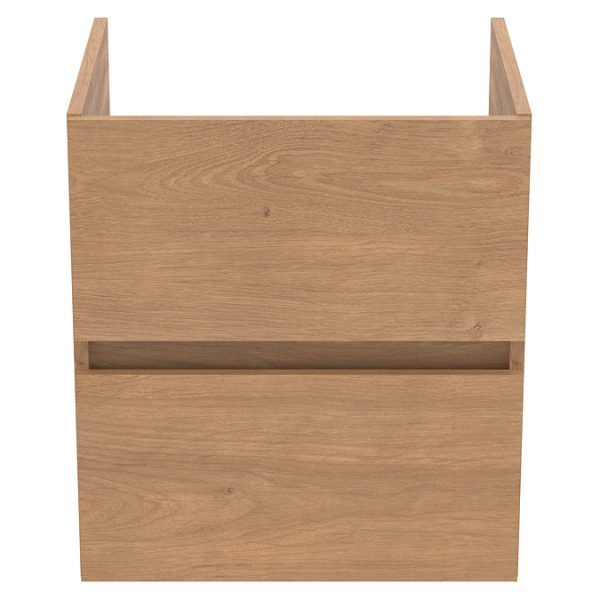 Ideal Standard Eurovit+ 50cm Wall Hung 2 Drawer Vanity Unit with Basin   Natural Oak - Image 3
