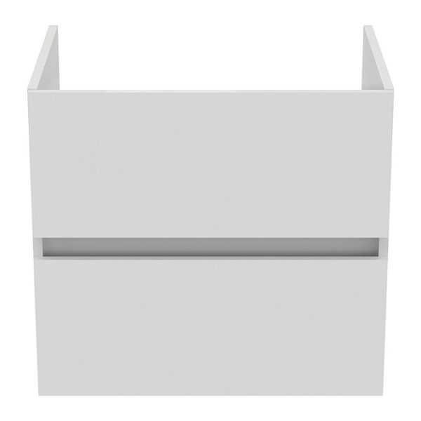 Ideal Standard Eurovit+ 60cm Wall Hung 2 Drawer Vanity Unit with Basin   Gloss White - Image 4