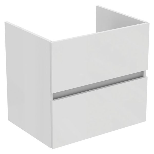 Ideal Standard Eurovit+ 60cm Wall Hung 2 Drawer Vanity Unit with Basin   Gloss White - Image 3