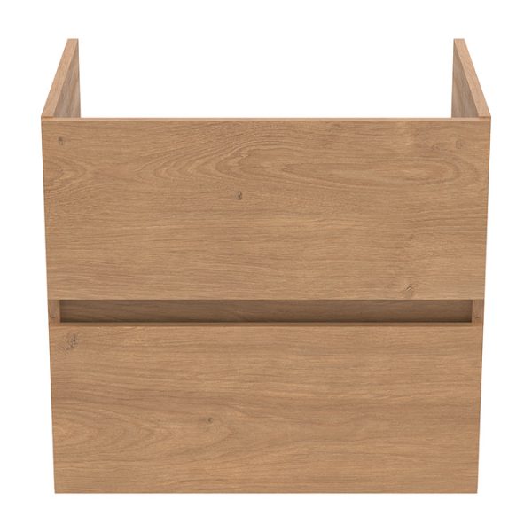 Ideal Standard Eurovit+ 60cm Wall Hung 2 Drawer Vanity Unit with Basin   Natural Oak - Image 3