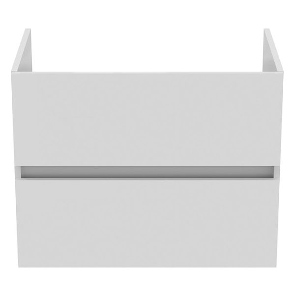 Ideal Standard Eurovit+ 70cm Wall Hung 2 Drawer Vanity Unit with Basin   Gloss White - Image 4