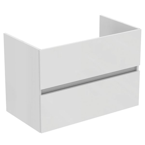 Ideal Standard Eurovit+ 80cm Wall Hung 2 Drawer Vanity Unit with Basin   Gloss White - Image 4