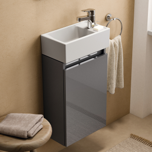 Ideal Standard Eurovit+ 35cm Guest Wall Hung Vanity Unit with i.life Basin   Mid Grey