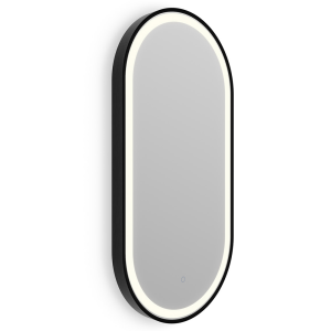 Roxbury Capsule 400 x 800mm Backlit LED Matt Black Mirror with Demister Pad
