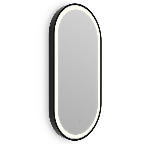 Roxbury Capsule 500 x 1000mm Backlit LED Matt Black Mirror with Demister Pad - Image 3