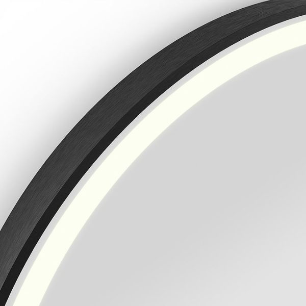 Roxbury Capsule 400 x 800mm Backlit LED Matt Black Mirror with Demister Pad - Image 3
