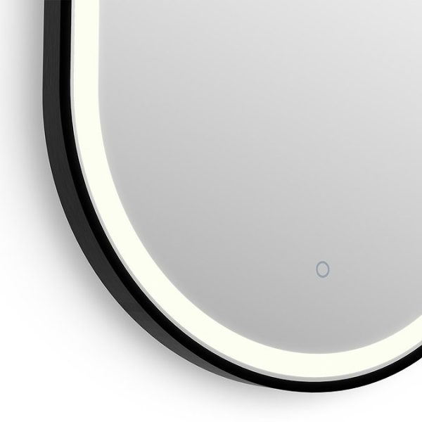 Roxbury Capsule 400 x 800mm Backlit LED Matt Black Mirror with Demister Pad - Image 2