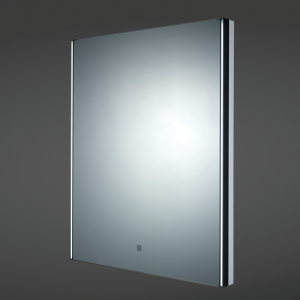 RAK Resort 600 x 450mm LED Mirror with Demister Pad and Shaver Socket   Stainless Steel