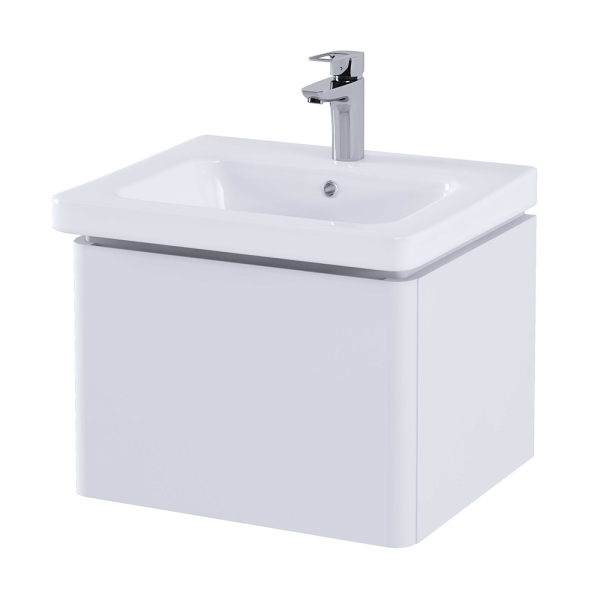 RAK Resort 500mm 1 Drawer Wall Hung Vanity Unit with Basin   Matt White