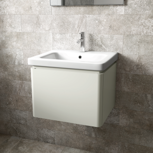 RAK Resort 550mm 1 Drawer Wall Hung Vanity Unit with Basin   Matt White