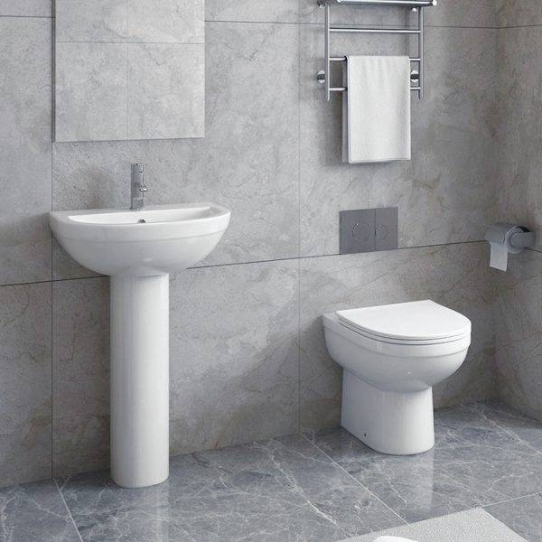 Ringo Rimless Round Back To Wall Pan with Slim Soft Close Seat - Image 4