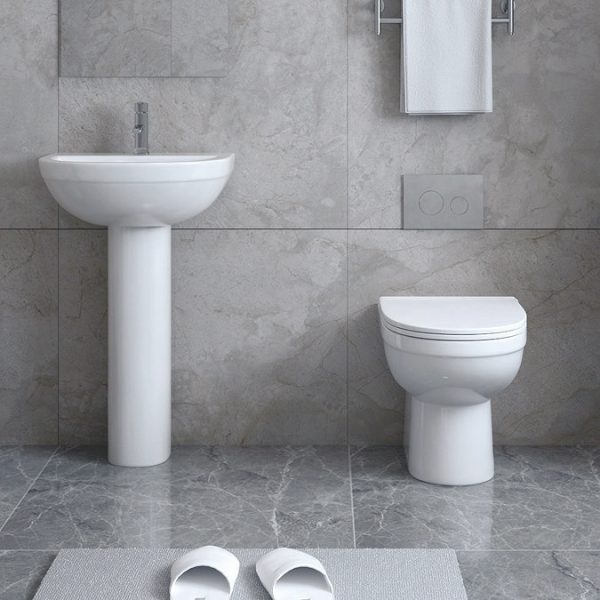 Ringo Rimless Round Back To Wall Pan with Slim Soft Close Seat - Image 5