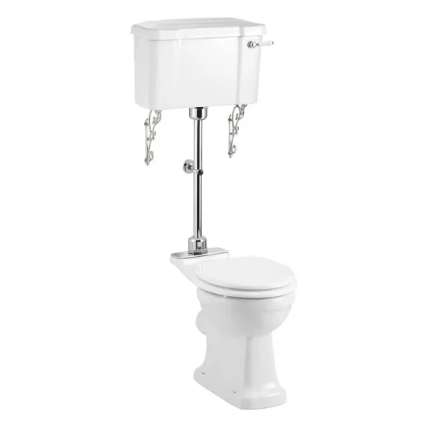 Burlington Rimless Medium Level WC with 520mm Lever Cistern