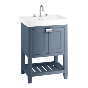 Burlington Riviera Matt Blue 650mm Vanity Unit with Square Basin
