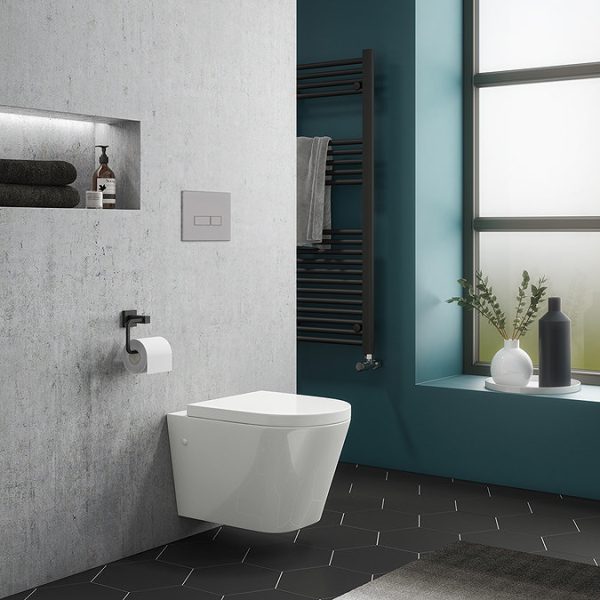 RAK Resort Wall Hung Rimless Pan incl. Dual Flush Concealed WC Cistern with Frame - Image 3
