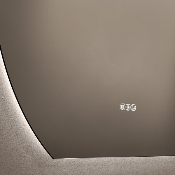 Roxbury Round Cut 1000 x 900mm Backlit LED Mirror with Demister Pad - Image 8
