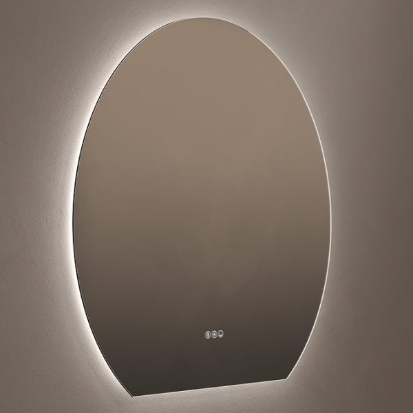 Roxbury Round Cut 1000 x 900mm Backlit LED Mirror with Demister Pad - Image 5