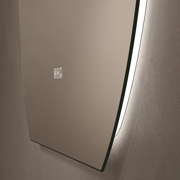Roxbury Round Cut 1000 x 900mm Backlit LED Mirror with Demister Pad - Image 4