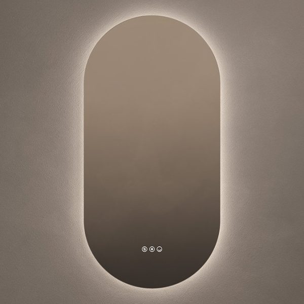 Roxbury Capsule 450 x 900mm Backlit LED Mirror with Demister Pad - Image 5