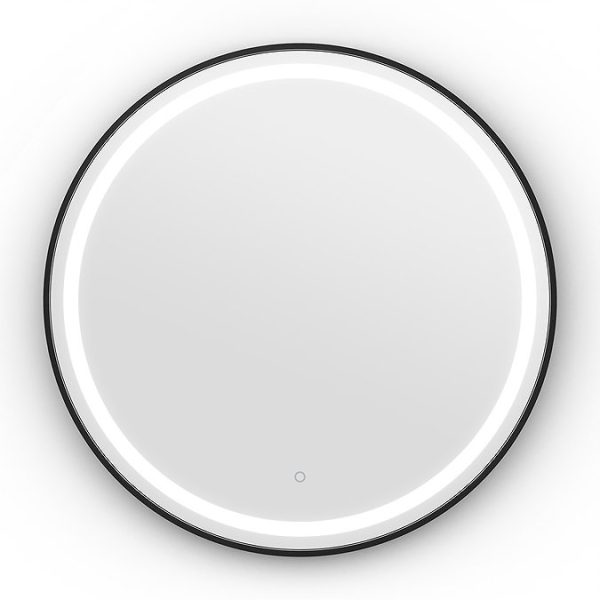 Roxbury Round 700mm Backlit LED Matt Black Mirror with Demister Pad - Image 3