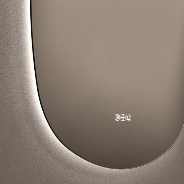 Roxbury Curve Oblong 700 x 780mm Backlit LED Mirror with Demister Pad - Image 8