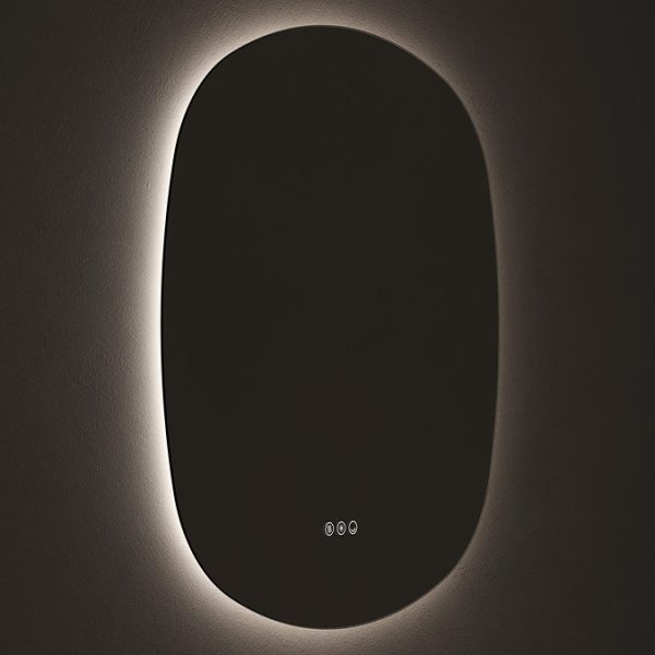 Roxbury Curve Oblong 700 x 780mm Backlit LED Mirror with Demister Pad - Image 7