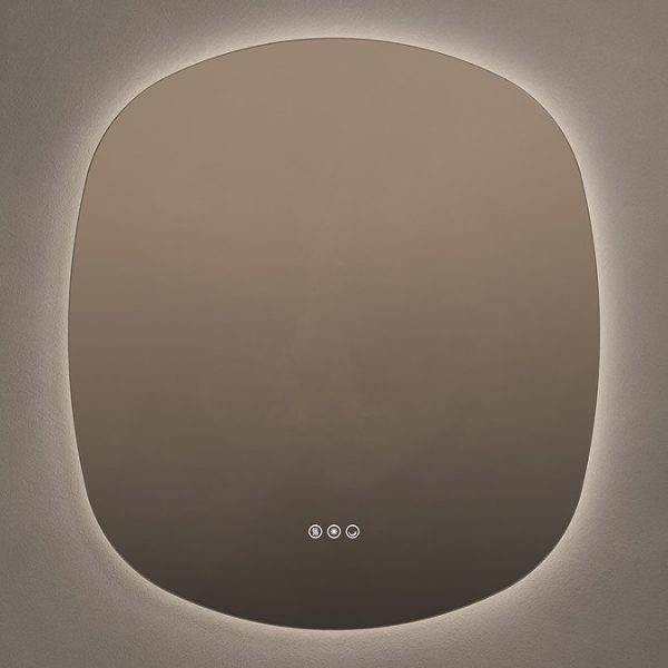 Roxbury Curve Oblong 700 x 780mm Backlit LED Mirror with Demister Pad - Image 5