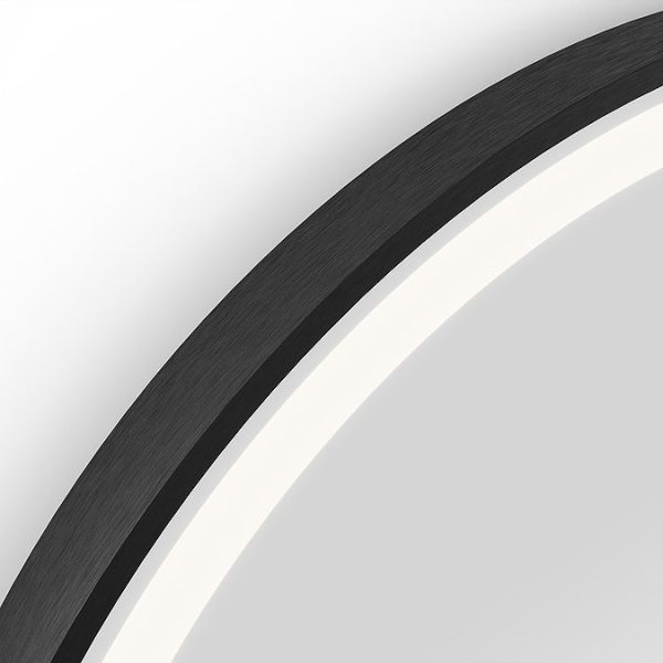 Roxbury Arch 500 x 1000mm Backlit LED Matt Black Mirror with Demister Pad - Image 4