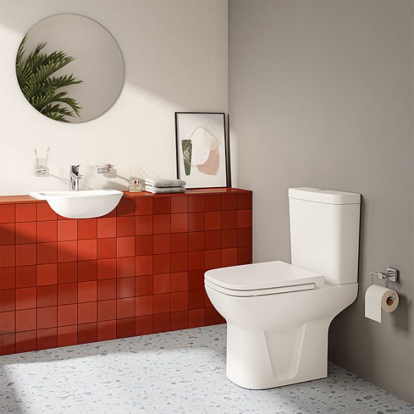 VitrA S20 Short Projection Close Coupled Toilet (Open Back) - Image 4