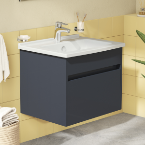 VitrA S50 Anthracite 600mm Wall Hung 1 Drawer Vanity Unit