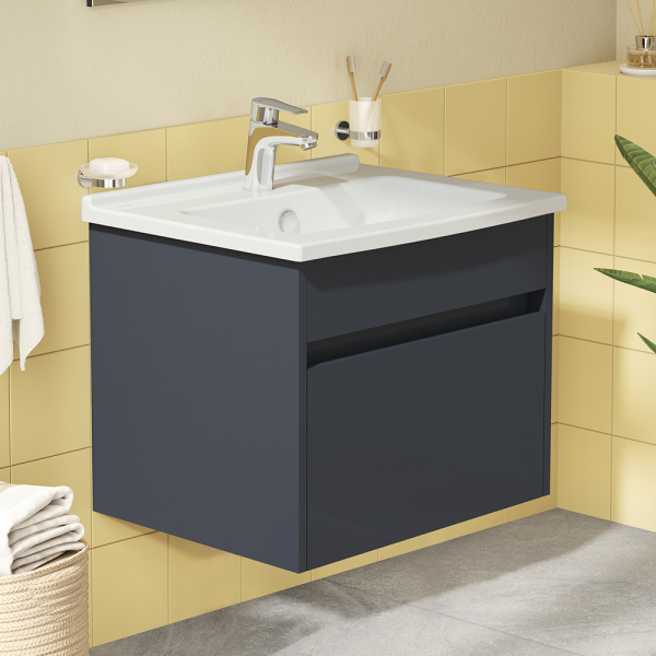 VitrA S50 Anthracite 600mm Wall Hung 1 Drawer Vanity Unit
