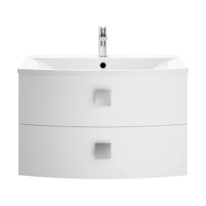 Hudson Reed Sarenna 700mm Wall Hung Cabinet & Basin   Moon White