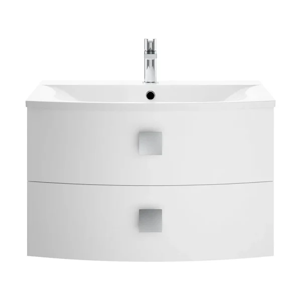 Hudson Reed Sarenna 700mm Wall Hung Cabinet & Basin   Moon White
